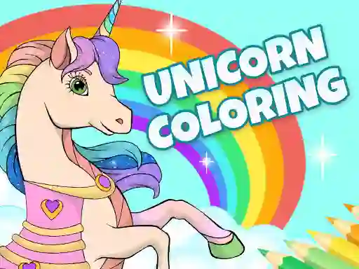 Spill Unicorn Dress Up Coloring Book online