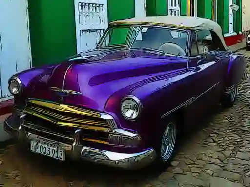 Spill Cuban Vintage Cars Jigsaw online