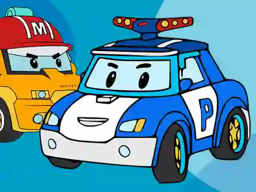 Spill Robocar Coloring Book online