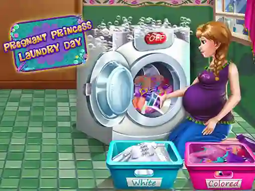 Spill Pregnant Princess Laundry Day online