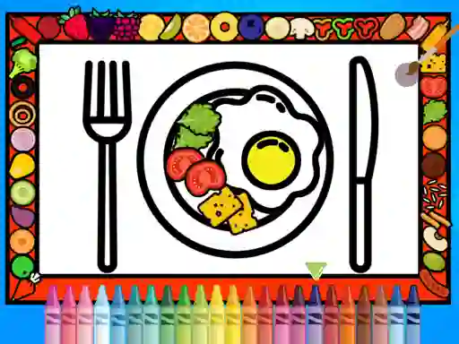 Spill Color and Decorate Dinner Plate online