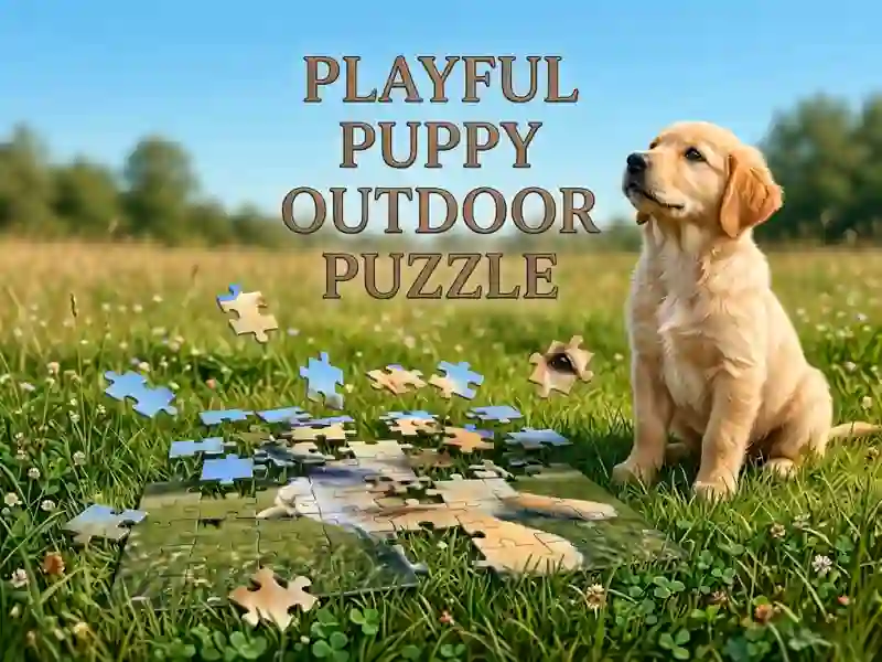 Spill Playful Puppy Outdoor Puzzle online