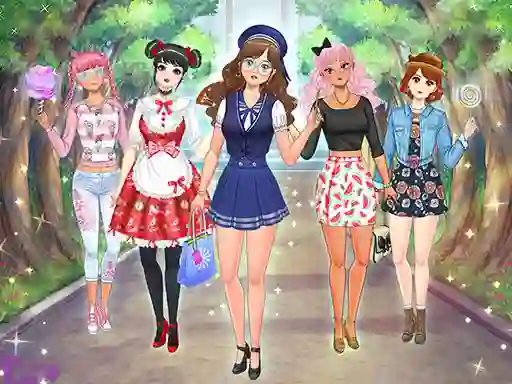 Spill High School Anime Dress Up online