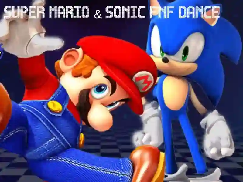 Spill Super Mario & Sonic FNF Dance online