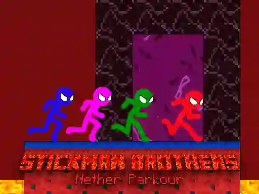 Spill Stickman Brothers Nether Parkour online