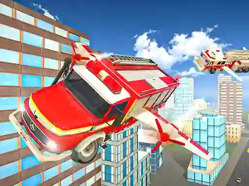 Spill Flying Fire Truck Driving Sim online