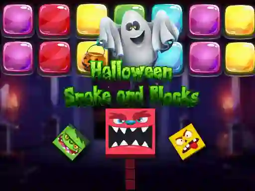 Spill Halloween Snake and Blocks online