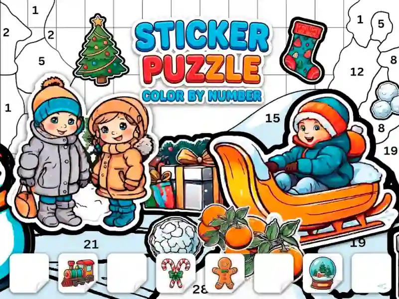 Spill Sticker Book Puzzle: Color By Number online
