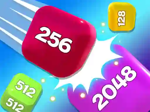 Spill Chain Cube 2048 3D Merge Game online