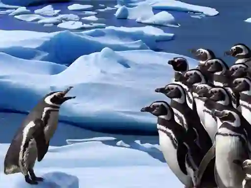 Spill Penguins Slide online