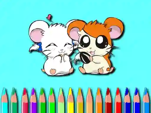 Spill Hamster Coloring Book online