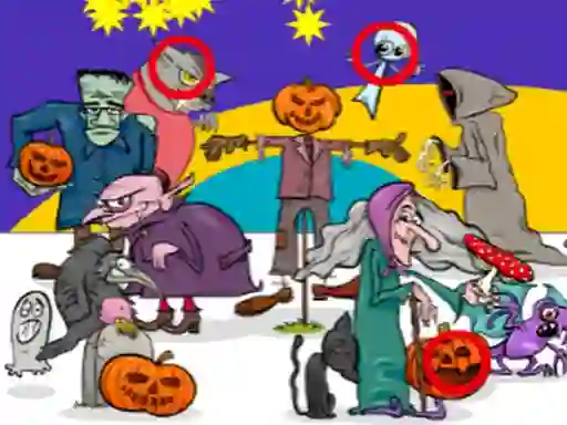 Spill Find 5 Differences Halloween online