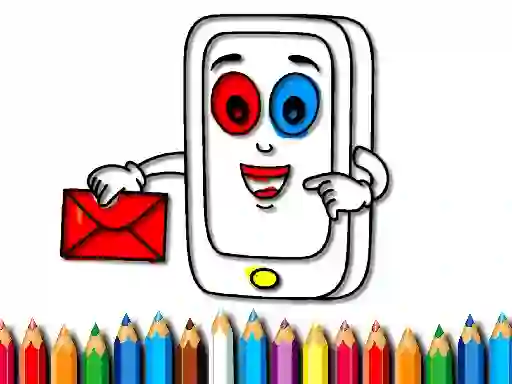 Spill Mobile Phone Coloring Book online