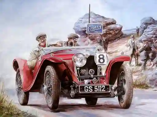 Spill Painting Vintage Cars Jigsaw Puzzle 2 online