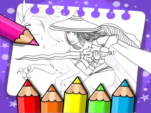Spill Raya And The Last Dragon Coloring Book online
