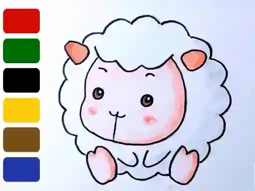 Spill Baby sheep ColoringBook online