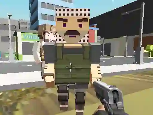 Spill Block Pixel Cop: Gun Craft In Robbers World online