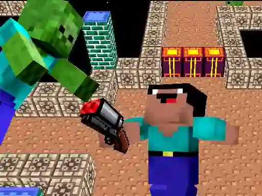 Spill Space Adventure: Noobiks Battle vs Zombies online