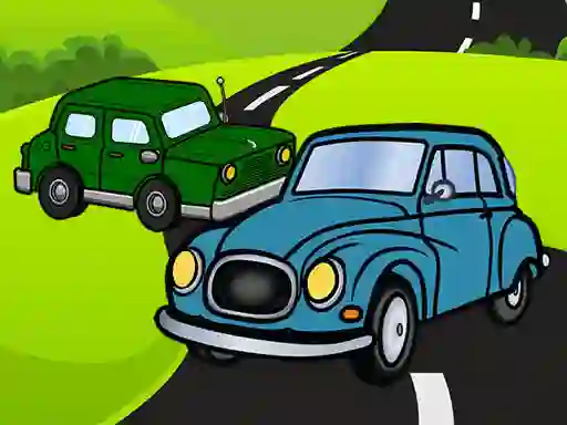 Spill Cartoon Car Jigsaw online