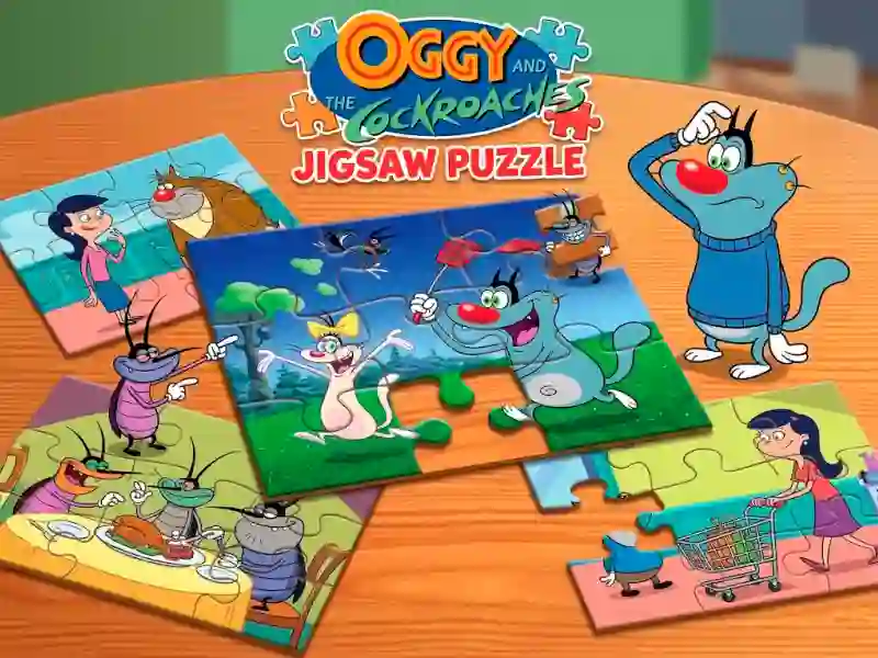 Spill Oggy and the Cockroaches Jigsaw Puzzle online