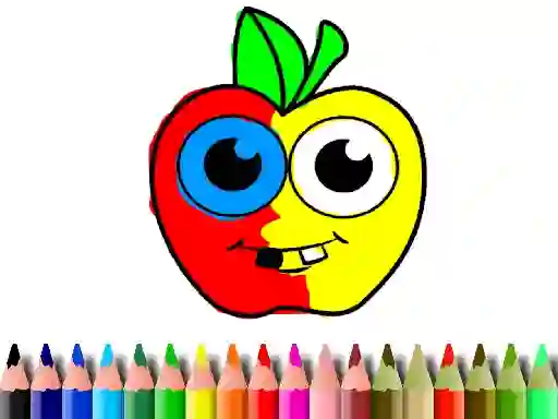 Spill Back To School: Apple Coloring Book online