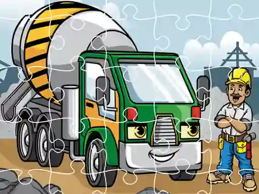 Spill Construction Trucks Jigsaw online