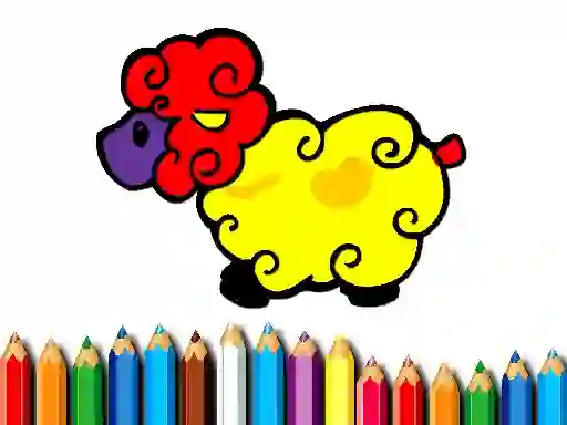 Spill Baby Sheep Coloring online