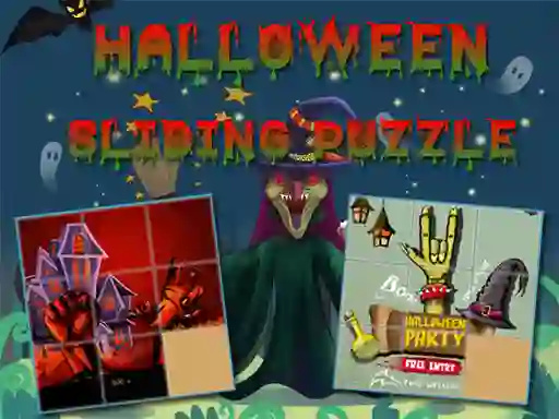 Spill Halloween Sliding Puzzle online
