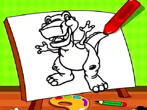 Spill Easy Kids Coloring Dinosaur online
