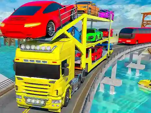 Spill Crazy Mega Car Transport Truck Game online