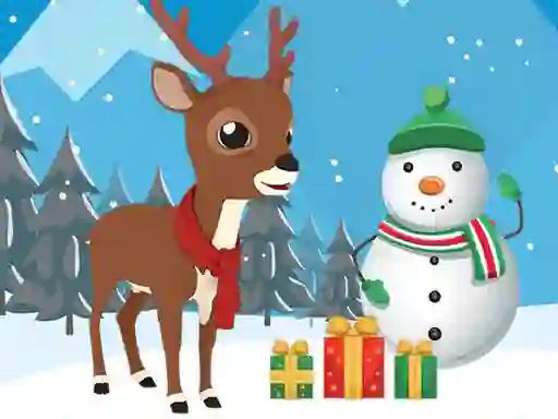 Spill Christmas Deer Jigsaw online