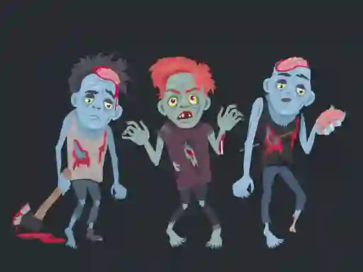 Spill Zombies and Skeletons Coloring online