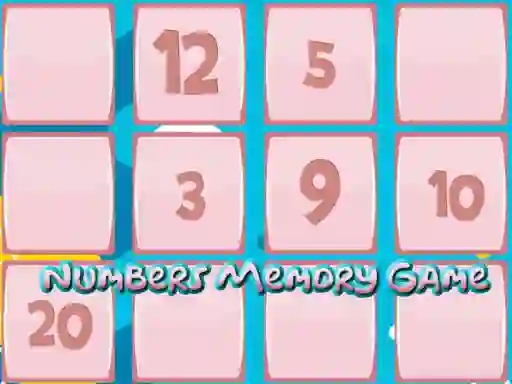 Spill Memory Game With Numbers online