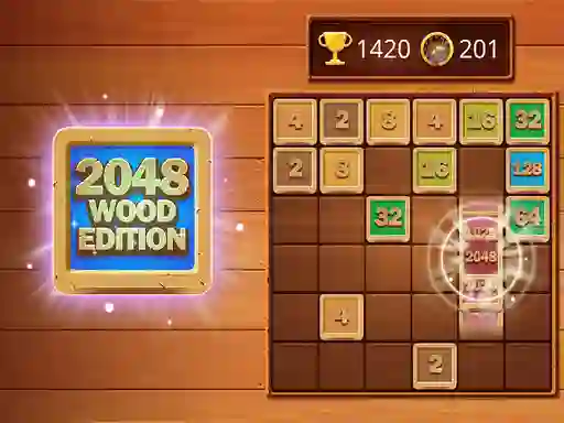 Spill 2048 Wooden Edition online