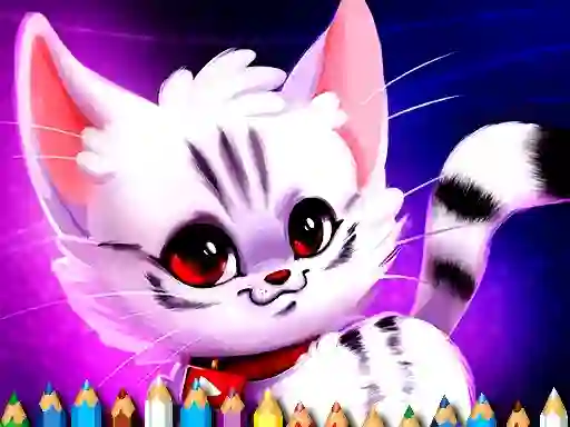 Spill Cute Kitty Coloring online