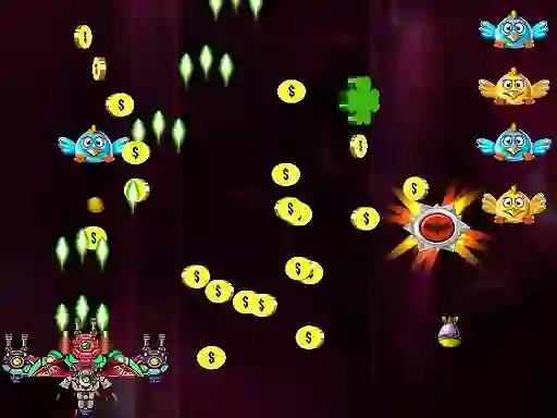 Spill Space Attack Chicken Invaders online