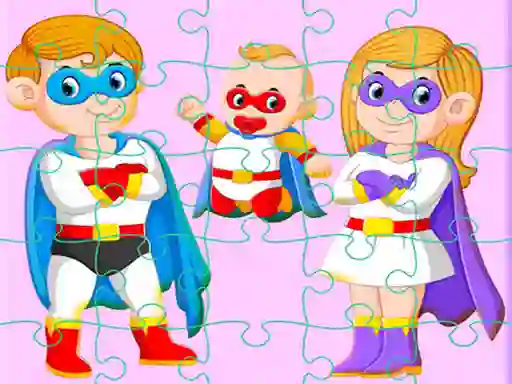 Spill Super Hero Family Jigsaw online