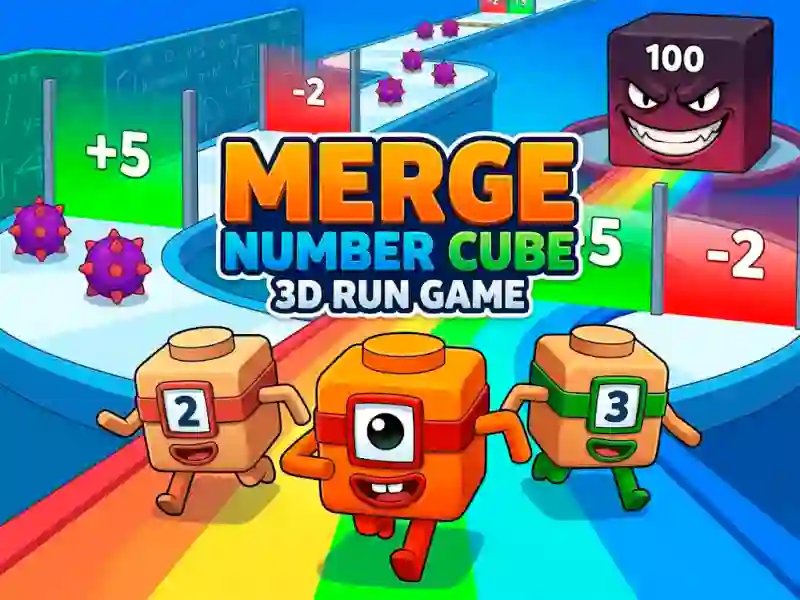 Spill Merge Number Cube 3d Run Game online