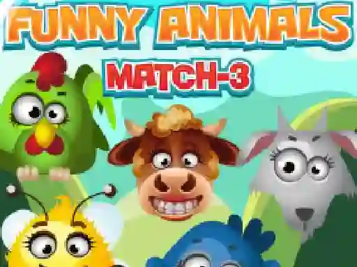 Spill Funny Animals Match 3 online