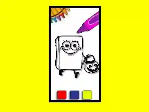 Spill SpobgeBob Halloween Coloring Book online