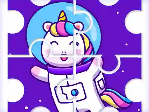 Spill Cute Rainbow Unicorn Puzzles online