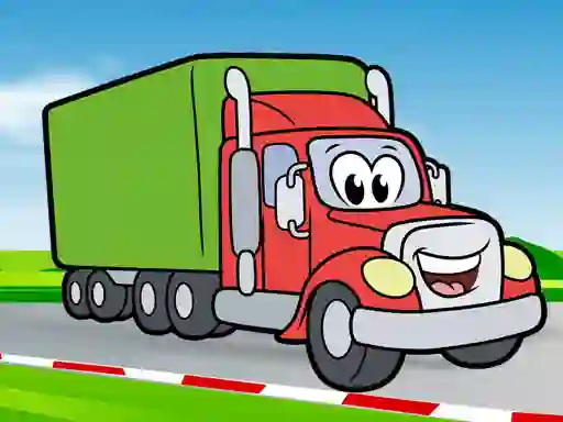 Spill Happy Trucks Coloring online