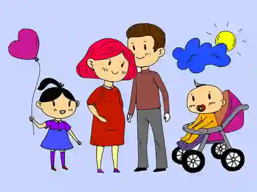 Spill Happy Family Coloring Book online