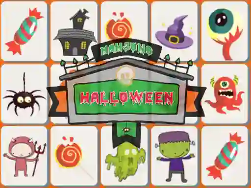 Spill Halloween Mahjong online