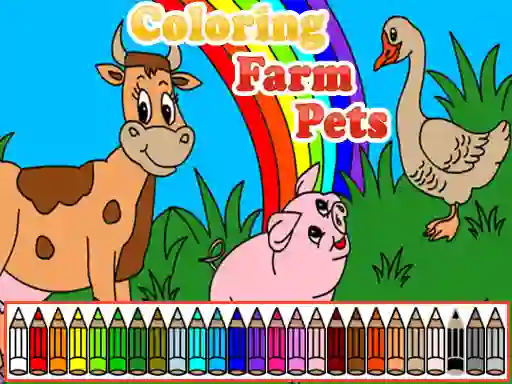 Spill Coloring Farm Pets online