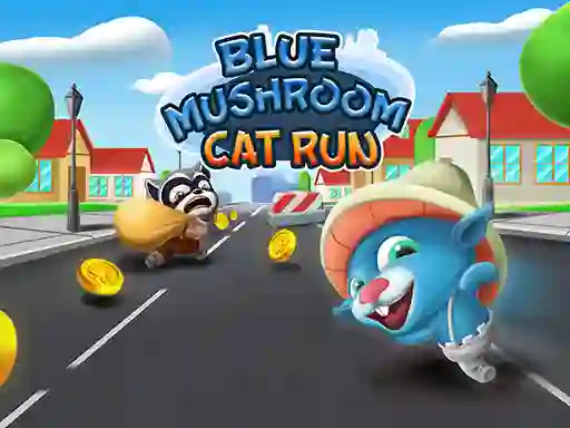 Spill Blue Mushroom Cat Run online
