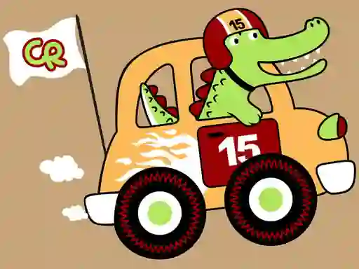 Spill Fast Racing Cars Coloring online