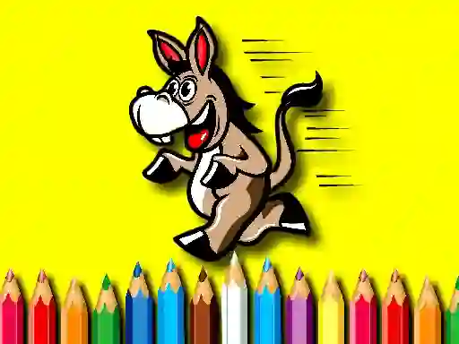 Spill Back To School Coloring Book Donkey online