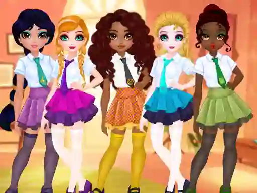 Spill Princesses BFF Rush To School online