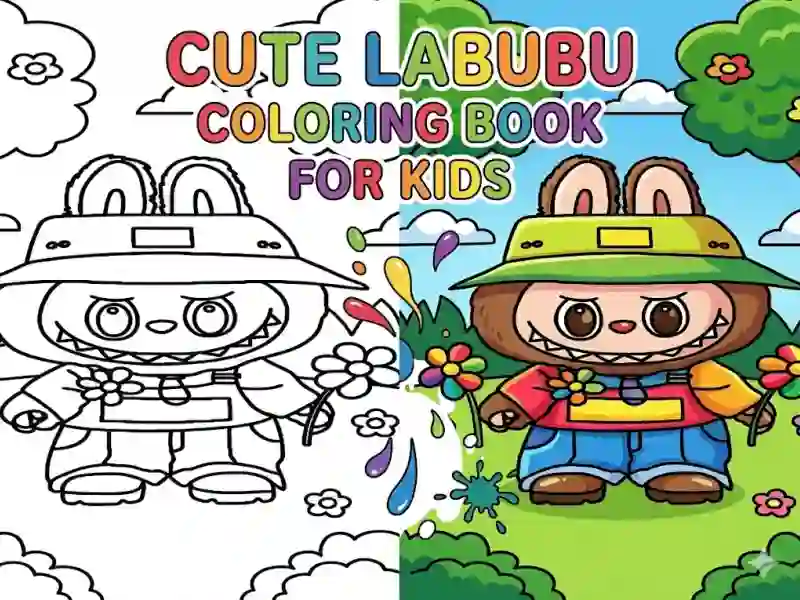 Spill Cute Labubu Coloring Book for Kids online